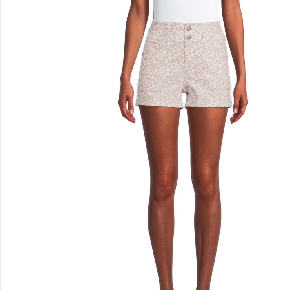 No Boundaries slim fit high rise corset floral shorts